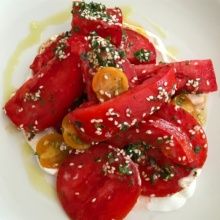 Gluten-free beet salad from Houseman Restaurant